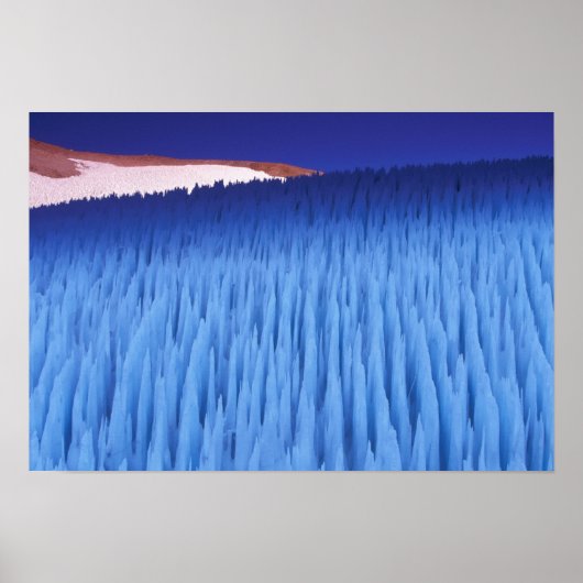 SA, Chili, regio Coquimbo, Nieve Penitente; Poster (Voorkant)