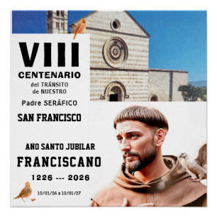 Sa Francisco de Assisi Glanzende Poster