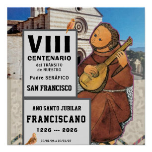 Sa Francisco de Assisi Glanzende Poster