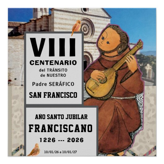 Sa Francisco de Assisi Glanzende Poster (Voorkant)