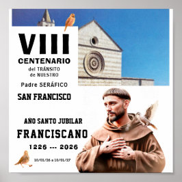 Sa Francisco de Assisi Glanzende Poster
