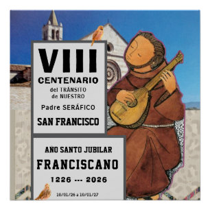 Sa Francisco de Assisi Glanzende Poster