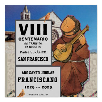 Sa Francisco de Assisi Glanzende Poster