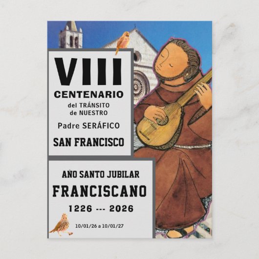Sa Francisco de Assisi Glanzende Poster Briefkaart (Voorkant)
