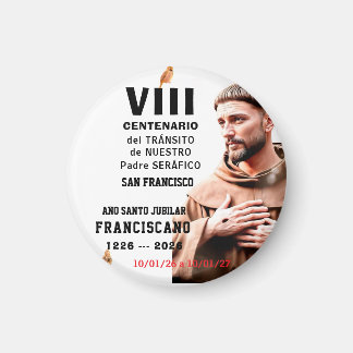 Sa Francisco de Assisi Glanzende Poster Magneet
