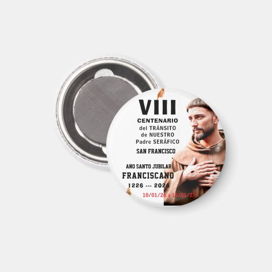 Sa  Francisco de Assisi Glossy Poster Magneet (Voorkant / Achterkant)