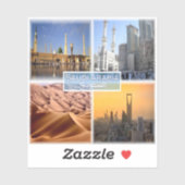 SA Saudi-Arabië - Moskee - Mecca - Rub Al Khali - Sticker (Vel)