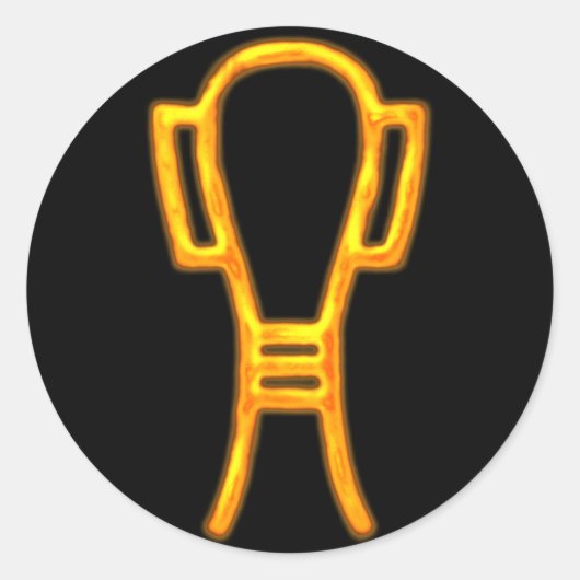 Sa-Schleife ägyptisches Schutz Symbol Ronde Sticker (Voorkant)