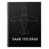 SAAB 105/SK 60-Vliegtuig laptop Notitieboek (Voorkant)