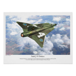 Saab 35 Draken Perfect Poster