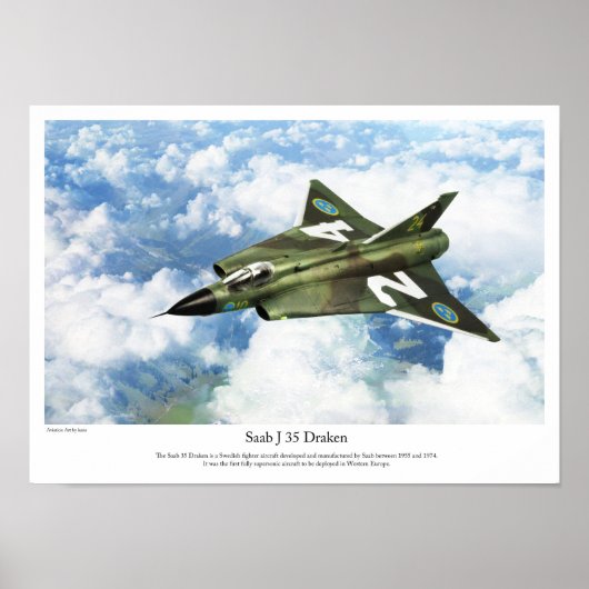 Saab 35 Draken Poster (Voorkant)