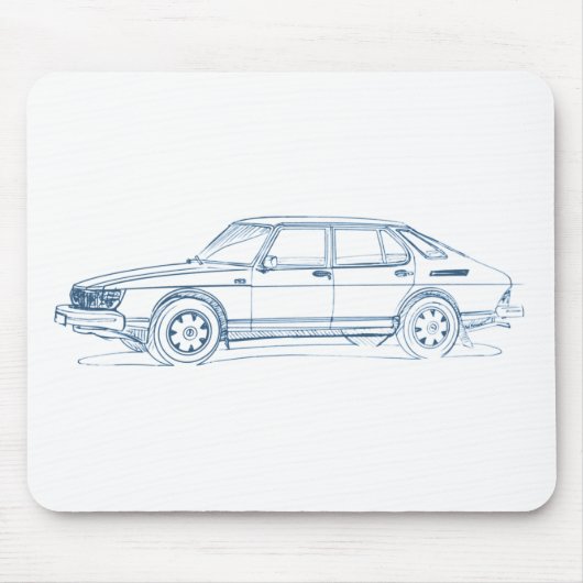 Saab 900 1978 muismat (Voorkant)