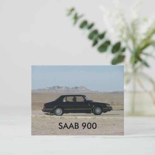 SAAB 900 BRIEFKAART (Staand voorkant)
