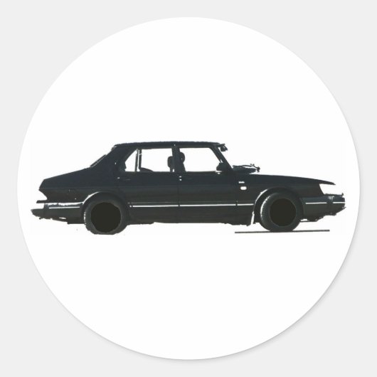 SAAB 900 RONDE STICKER (Voorkant)