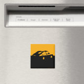 Saab 900 SPG/Aero - Geel op donkere bkgd magneet (Insitu (Vaatwasser))