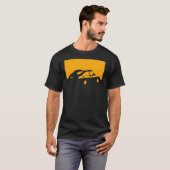 Saab 900 SPG/Aero - Geel op donkere shirten T-shirt (Voorkant volledig)