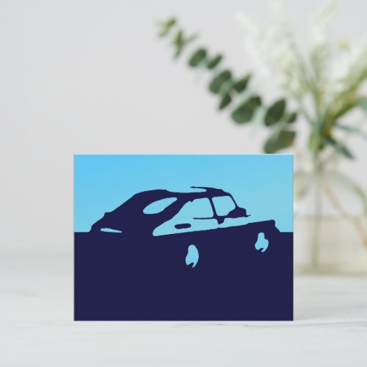 Saab 900 SPG/Aero - Lt blauw op donker briefkaart (Staand voorkant)