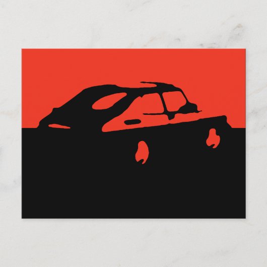 Saab 900 SPG/Aero - Rood op donker briefkaart (Voorkant)
