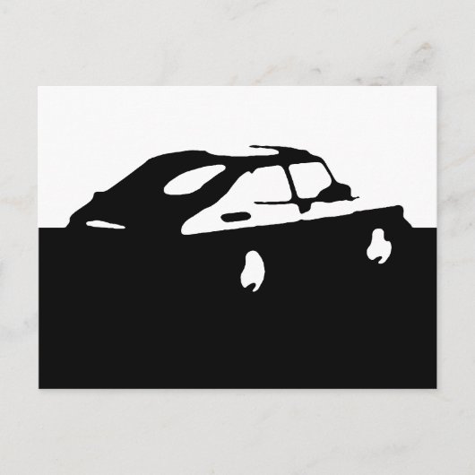 Saab 900 SPG/Aero — zwart op licht briefkaart (Voorkant)