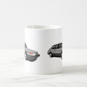 Saab 900 Turbo 16 Aero, twee lichtgrijze afbeeldin Koffiemok (Center)