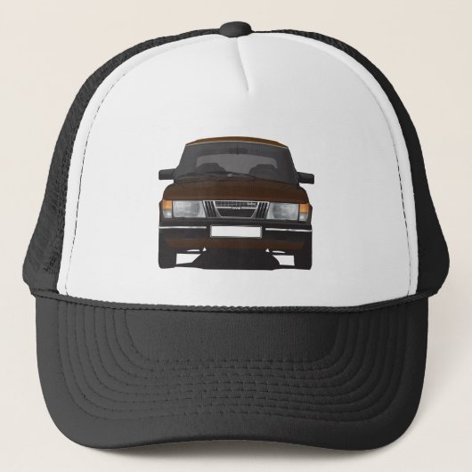 Saab 900 turbo (bruin) trucker pet (Voorkant)