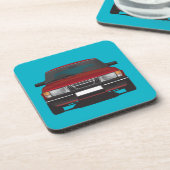 Saab 900 turbo (rood) bier onderzetter (Linkerzijde)