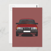 Saab 900 turbo (rood) briefkaart (Voorkant / Achterkant)