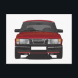 Saab 900 turbo (rood) briefkaart<br><div class="desc">De Saab 900 is een compacte luxeauto, geproduceerd door Saab Automobile 1978 - 1998 in Zweden. Meer opties voor autokleuren in mijn winkel (blauw, bruin en zwart) in mijn winkel "Knappidesign" onder de categorie Auto's. Voeg je eigen tekst toe! U kunt product aanpassen door stijl en kleur te veranderen, door...</div>