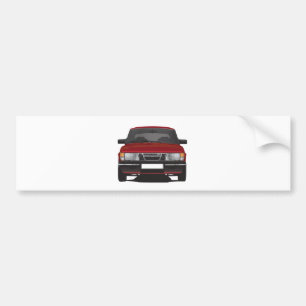 Saab 900 turbo (rood) bumpersticker