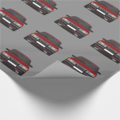 Saab 900 turbo (rood) cadeaupapier (Hoek)