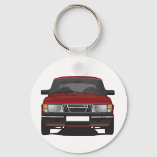 Saab 900 turbo (rood) sleutelhanger