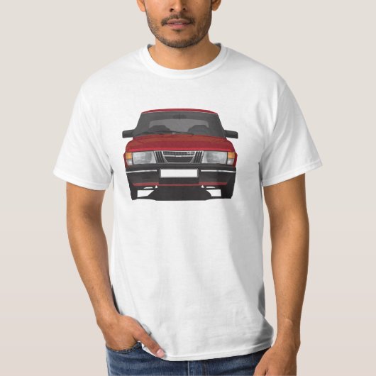 Saab 900 turbo (rood) t-shirt (Voorkant)