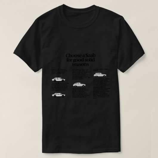 SAAB 95 96 99 - BROCHURE T-SHIRT (Design voorkant)