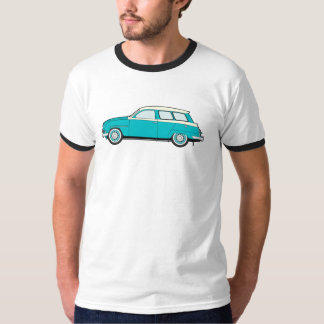 saab 95 wagen met band t-shirt