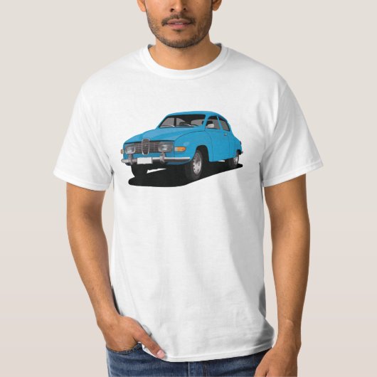 Saab 96 in 6 kleuren - DIY T-shirt (Voorkant)