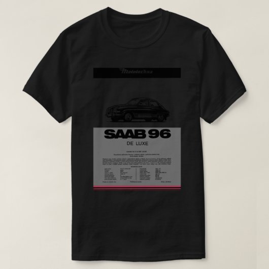 SAAB 96 - OWNER_S HANDBOOK T-SHIRT (Design voorkant)