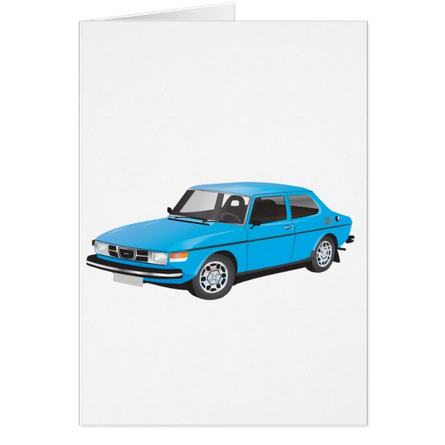 Saab 99 blauw (Voorkant)