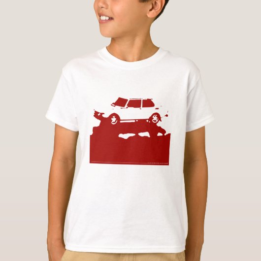 Saab 99 Turbo - Rood op lichte shirten T-shirt (Voorkant)