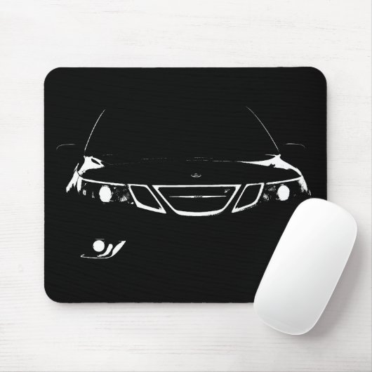 Saab 9-3 Aero Mousepad Muismat (Met muis)