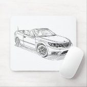 Saab 9-3 conversie 2008 muismat (Met muis)