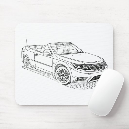 Saab 9-3 conversie 2008 muismat (Met muis)