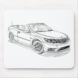 Saab 9-3 conversie 2008 muismat