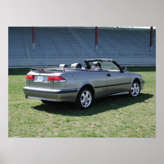 Saab 9-3 Convertible Poster (Voorkant)