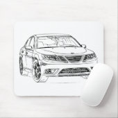 Saab 9-3 Turbo X 2008 Muismat (Met muis)