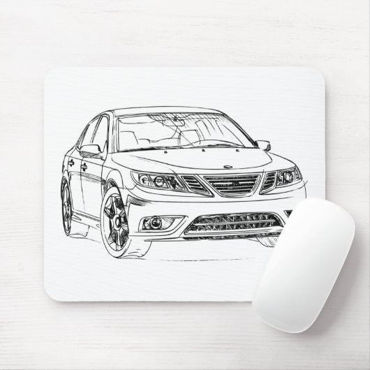 Saab 9-3 Turbo X 2008 Muismat (Met muis)