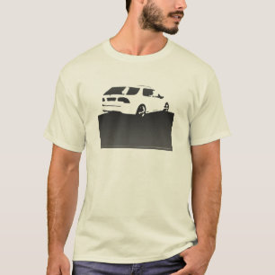 Saab 9-5 Aero achter - houtskool voor lichte shirt