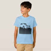 Saab 9-5 Aero front - Charool op lichtbkgd T-shirt (Voorkant volledig)