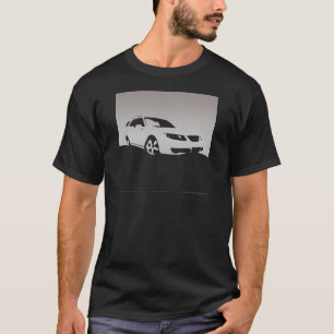 Saab 9-5 Aero front - Grijs op donkere shirten T-shirt