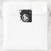 Saab Aero (klingon) wiel Vierkante Sticker (Tas)