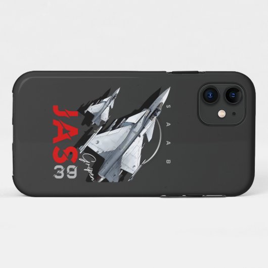 Saab JAS39 Gripen Zweeds Fighterjet Vliegtuig Case-Mate iPhone Case (Achterkant (horizontaal))